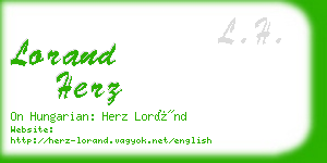 lorand herz business card